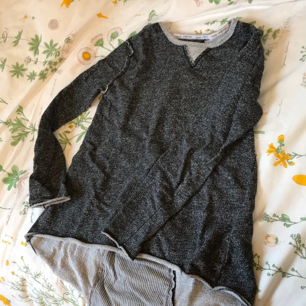 Kenzie zipper detail navy sweater